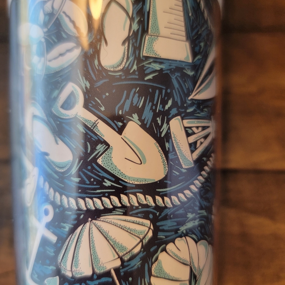 Vera Bradley Tumbler 24oz Shore Enough Flexible Straw NWT - Picture 4 of 4